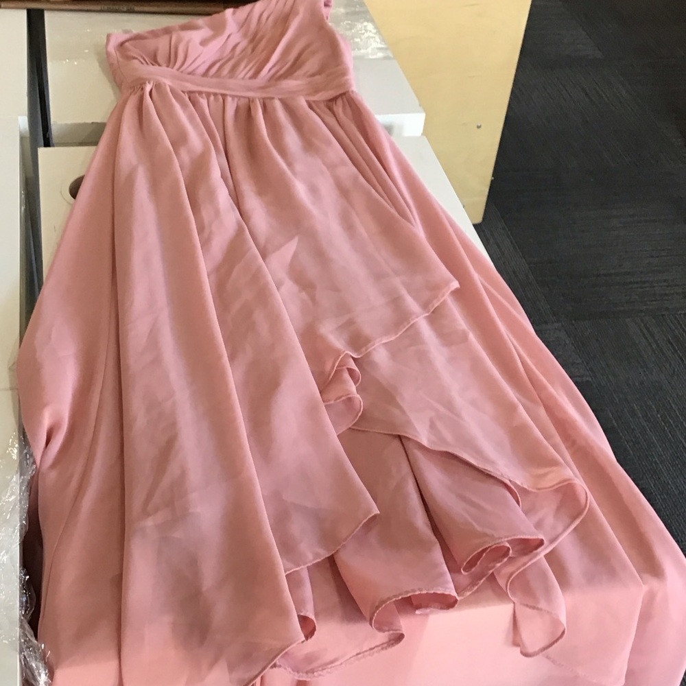 Elegant Pink Chiffon Dress Perfect For Church or Weddings